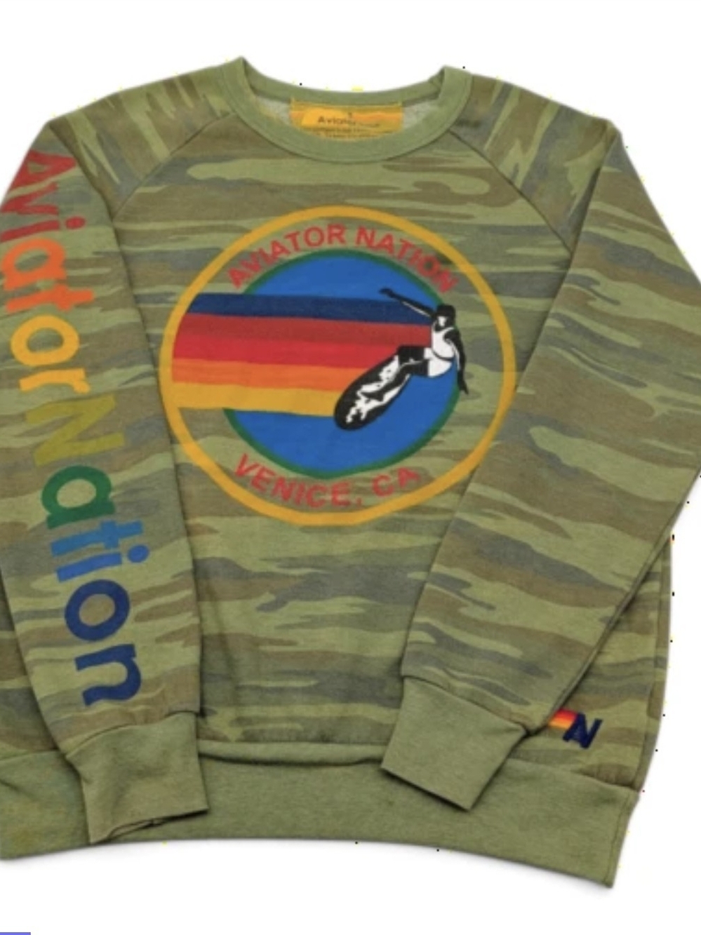 Aviator Nation Camo Sweatshirt Small